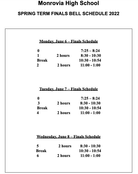 MUSDMHSWIldcats's tweet photo. Finals Bells Schedule for Spring 2022 https://t.co/OtgcKJ1cXG via @ParentSquare https://t.co/bRwlRZse9X