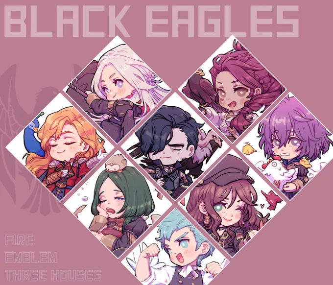 Hehe trailer reminded me to put this together. All of my Black Eagles. This was such a fun set to put together.🥰 #FE3H #fireemblem 