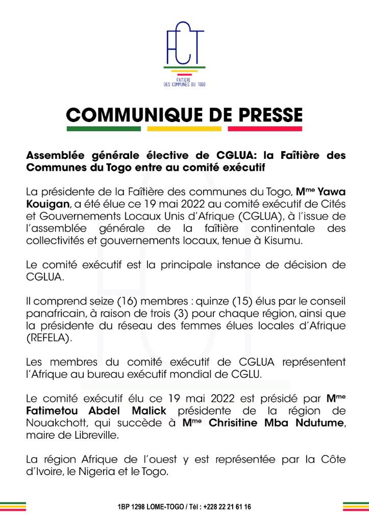 fct228's tweet image. AFRICITES9

@YawaKouigan  

Assemblée générale élective de CGLUA : la FCT entre au comité exécutif ce 19 mai 2022... 

#FCT
#cglua
#Africité9
#kisumu