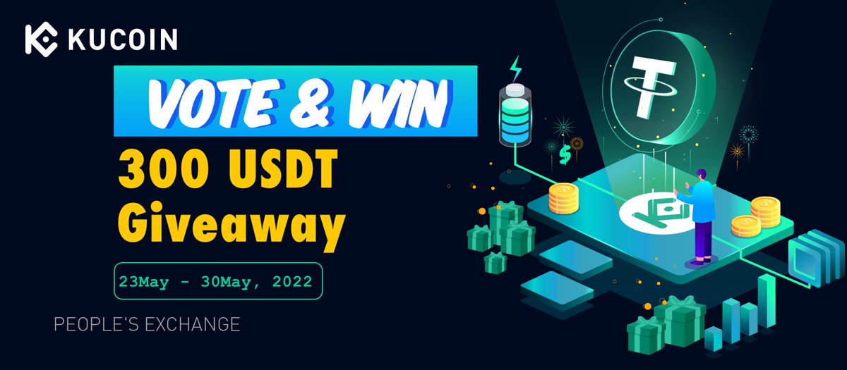 KucoinIndia's tweet photo. 🏆 Vote &amp; Win Contest 🏆

We will be conducting Vote &amp; Win contest in  https://t.co/nErm2CK4vh

💰300 $USDT Giveaway
🏆30 Winners: Randomly - 10 $USDT each

✅ Like, RT &amp; Follow
✅ Fill https://t.co/E5rVU2i8va
✅ Join https://t.co/lPeBd2aMTP 

Details➡️https://t.co/y7T0IvJ6VP https://t.co/s6JTlSvIUw