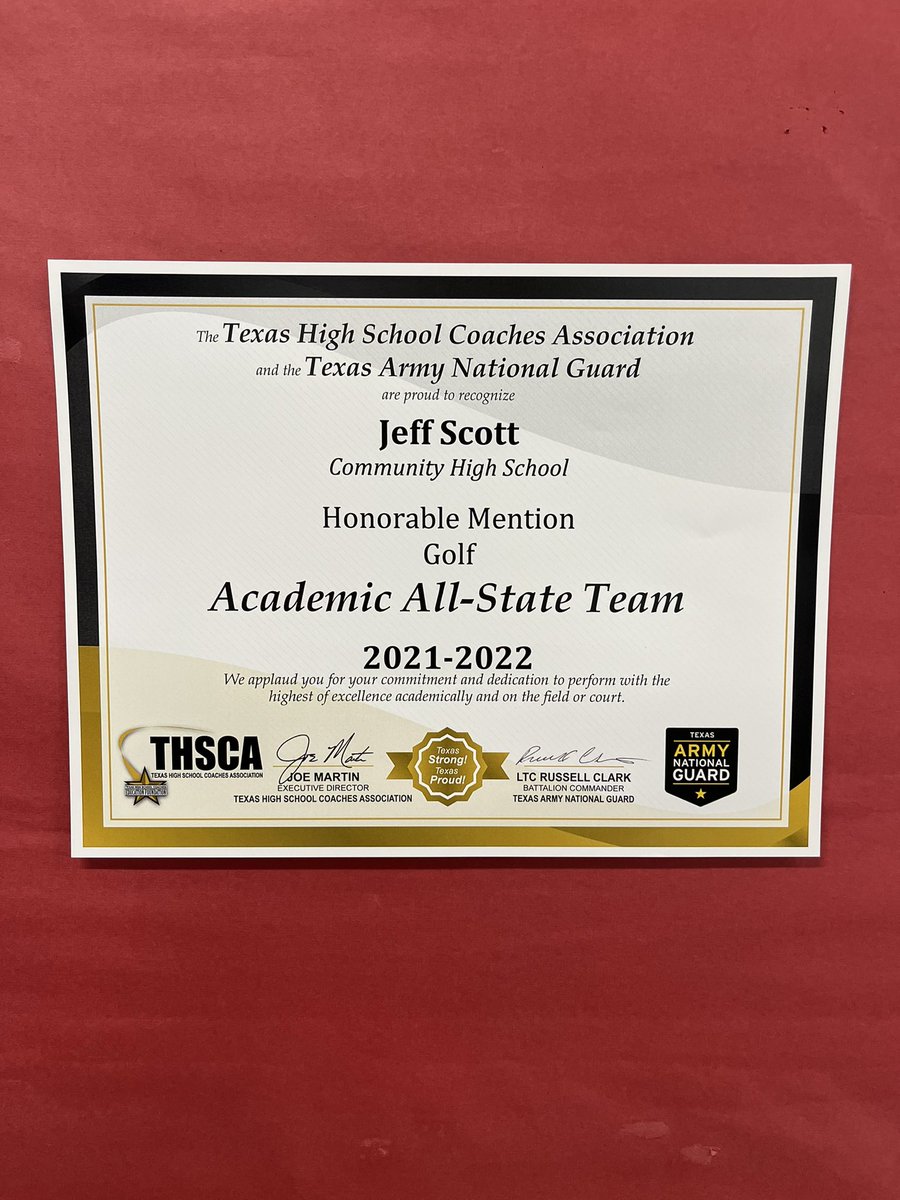 CHSBravesGolf's tweet photo. Congratulations to Jeff Scott and Scott  Frisbie for being Academic All-State!! Great day for Braves Golf! Thank you for your senior leadership on the course and in classroom!! @CHSBraveNation @communityisd @CHSBraveFB @chsbravesband @c_c_ryan @tonya_knowlton https://t.co/fe2zSnvkKQ
