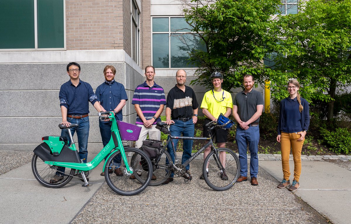 NYSDEC's tweet photo. Itโs #NationalBikeToWorkDay! To celebrate this low carbon way to get around, #TeamDEC members rode to their worksites all across the State. #BikeThere ๐งตโคต๏ธ https://t.co/Ve4qGMhEbf