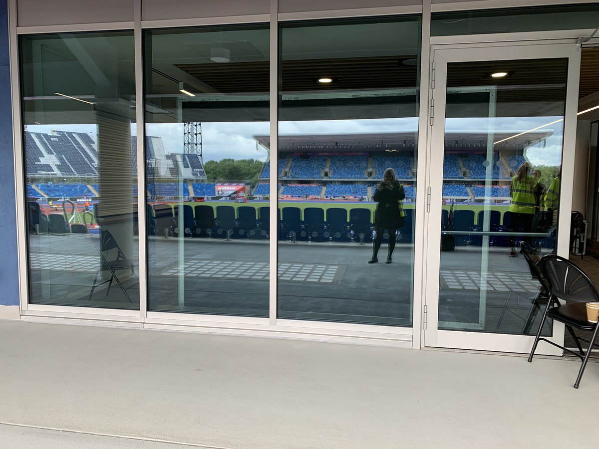 BBCLouisa's tweet photo. It’s a #mirrorselfie at #birminghams revamped #AlexanderStadium. I’ll be back here for the #CommonwealthGames #openingceremony in 69 days! 🙌 https://t.co/w94vEaFAPm