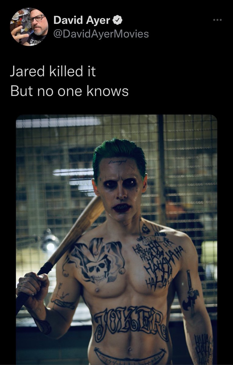 Signs2323's tweet photo. The only reason not to release the Ayer cut of Suicide Squad, is the fact it will make the executives who ordered the changes and reshoots look very bad. The fans want to see quality restored, and a director made whole. @wbd your move. #ReleaseTheAyerCut https://t.co/znK4ee1Lnl