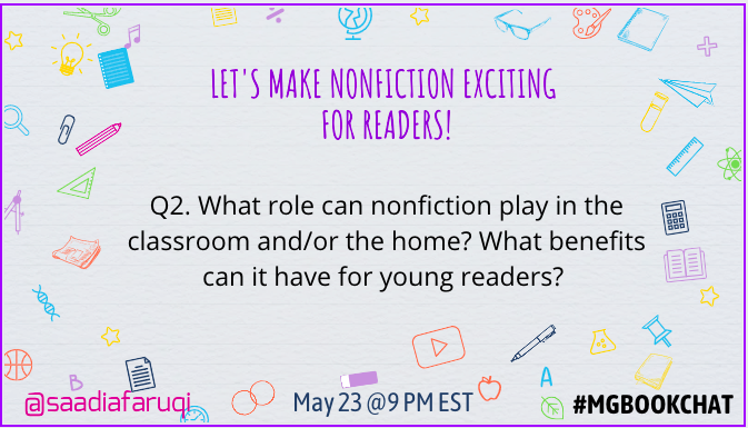 MGBookVillage's tweet photo. Q2 Let's share the love of why nonfiction is important for our readers. #MGBookChat https://t.co/CSVi7u8cN8