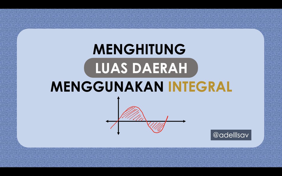 adelllsav's tweet photo. 📖LUAS DAERAH - INTEGRAL📖
Gimana ya caranya convert "luas daerah" yang ada di grafik ke bentuk "integral tentu"??
Simak di sini ⬇️⬇️
Note:
Luas dituliskan sampai bentuk integral tentunya aja, ngga sampai hasil akhir.
#studytwt #AMBISVERSE #MathDailyUpdates https://t.co/8b3abg6g8D