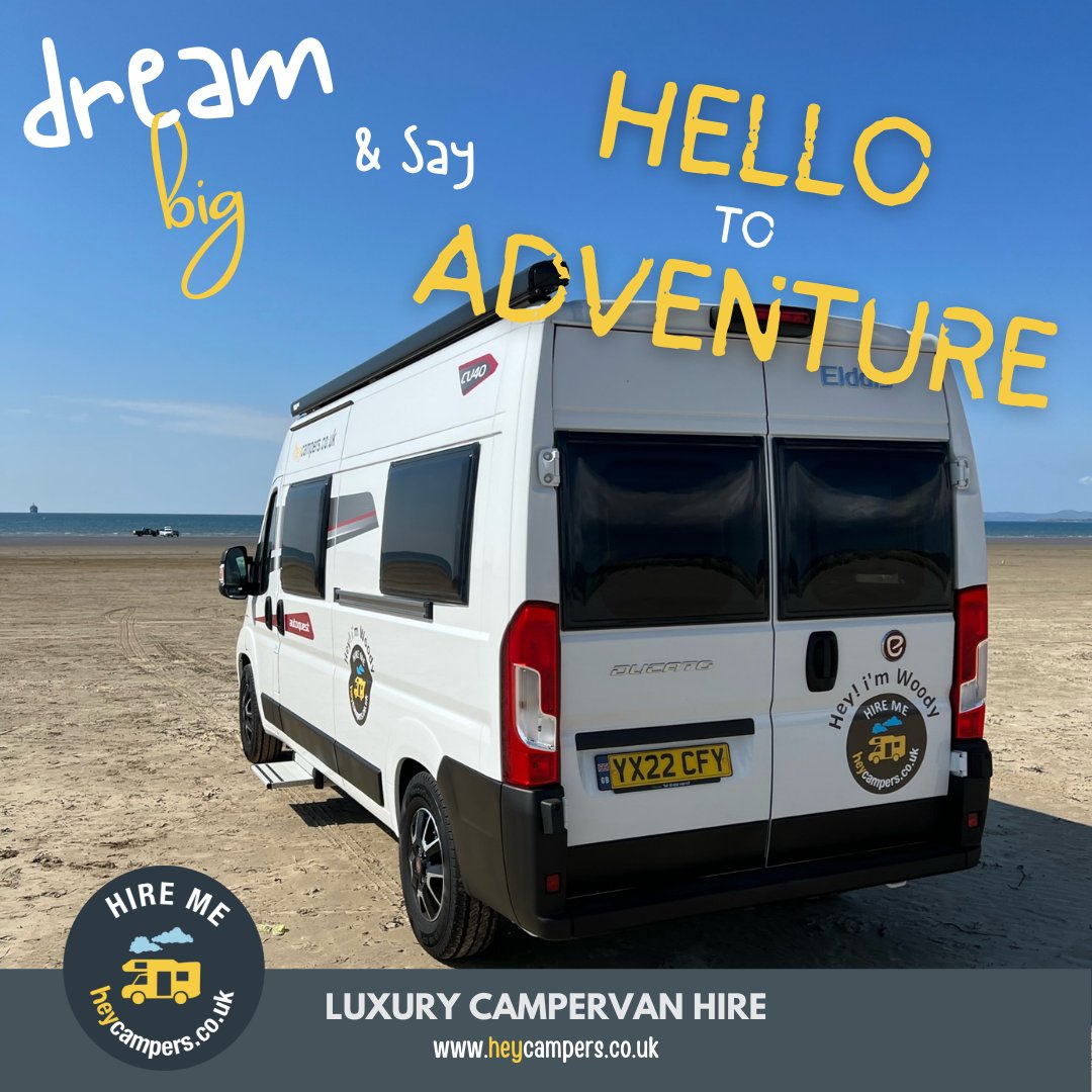Hey Campers!
 
The weather is hotting up and the beach is calling!
 
With our luxury campervans you can visit somewhere new every day. 
 
Check availability and book online at heycampers.co.uk or call us on 0345 034 8676 for more information