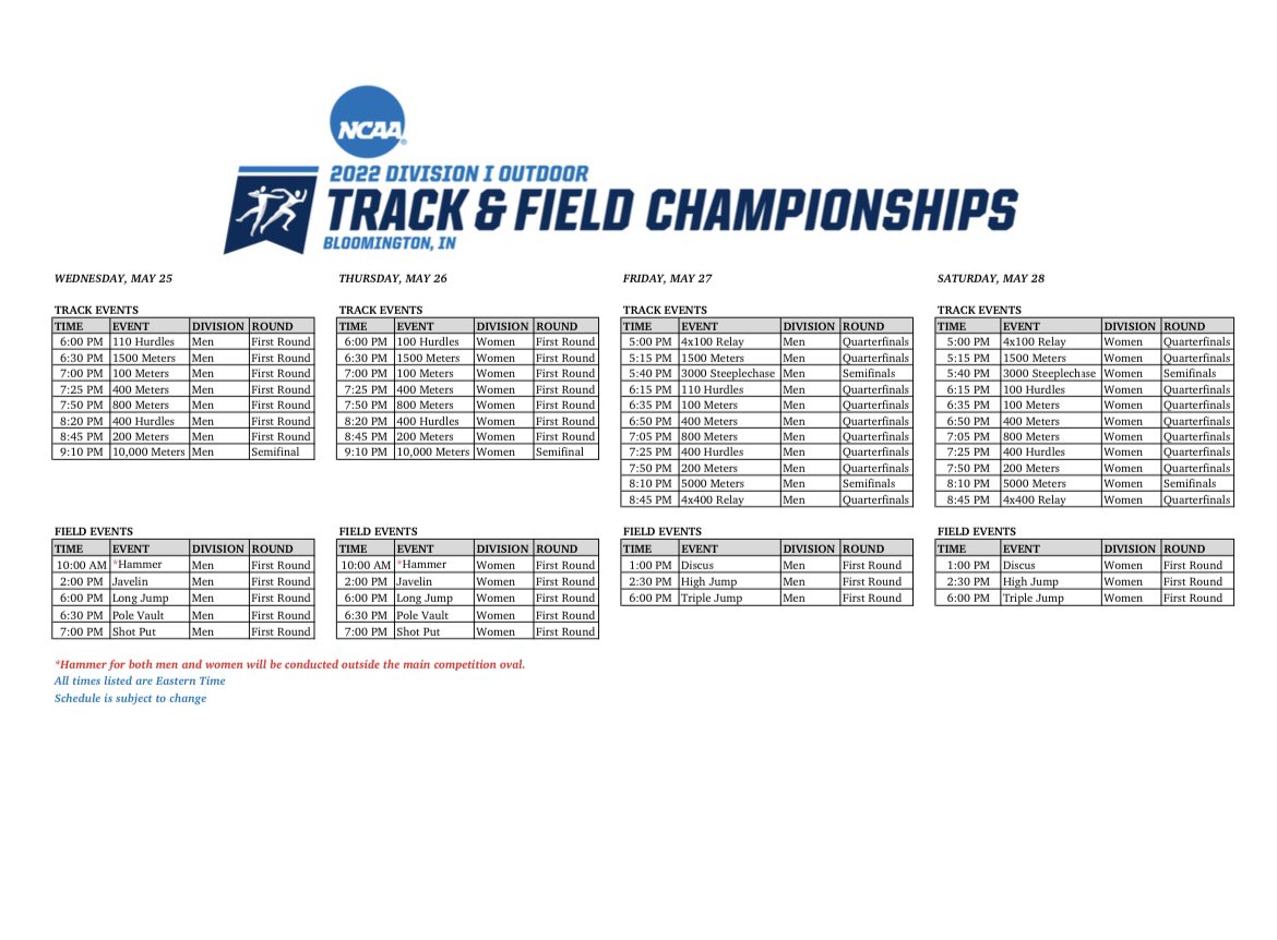 URI Women's XC/T&F (@uriwxctf) on Twitter photo .<a href="/atlantic10/">Atlantic 10 Conference</a> & <a href="/nexctrack/">NEICAAA</a> Javelin Champ <a href="/juliacampezato/">julia campezato</a> & <a href="/nexctrack/">NEICAAA</a> 100 Hurdle Champ <a href="/Trinsetterrr/">Trinsetterrr💖</a> will represent the <a href="/universityofri/">URI</a> at the #NCAATF Champs. 1st stop is Indiana University! #GoRhody #URI
📍Bloomington, IN
📆 May 27 & 29
📊 flashresults.ncaa.com/OutdoorRegiona… .<a href="/atlantic10/">Atlantic 10 Conference</a> & <a href="/nexctrack/">NEICAAA</a> Javelin Champ <a href="/juliacampezato/">julia campezato</a> & <a href="/nexctrack/">NEICAAA</a> 100 Hurdle Champ <a href="/Trinsetterrr/">Trinsetterrr💖</a> will represent the <a href="/universityofri/">URI</a> at the #NCAATF Champs. 1st stop is Indiana University! #GoRhody #URI
📍Bloomington, IN
📆 May 27 & 29
📊 flashresults.ncaa.com/OutdoorRegiona…