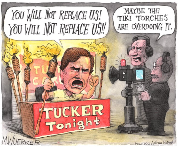 EandPCartoons's tweet image. Matt Wuerker, Politico @wuerker #TuckerCarlsonsProblems