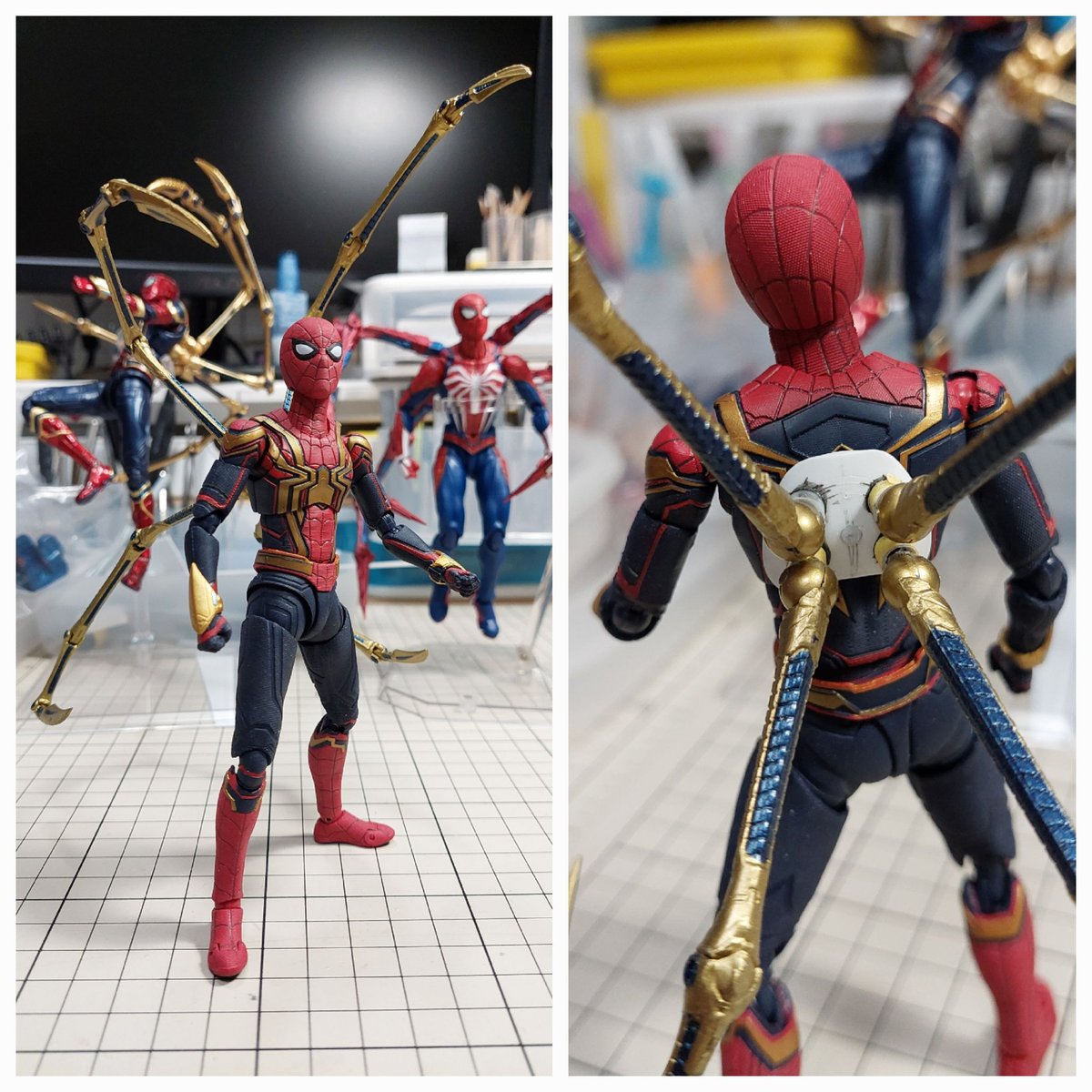 ｓ.h.figuarts　MAFEX　フィギュア　パーツ取り　ジャンク なんとなく作り方始めました。インテグレーテッドスーツのピンサー