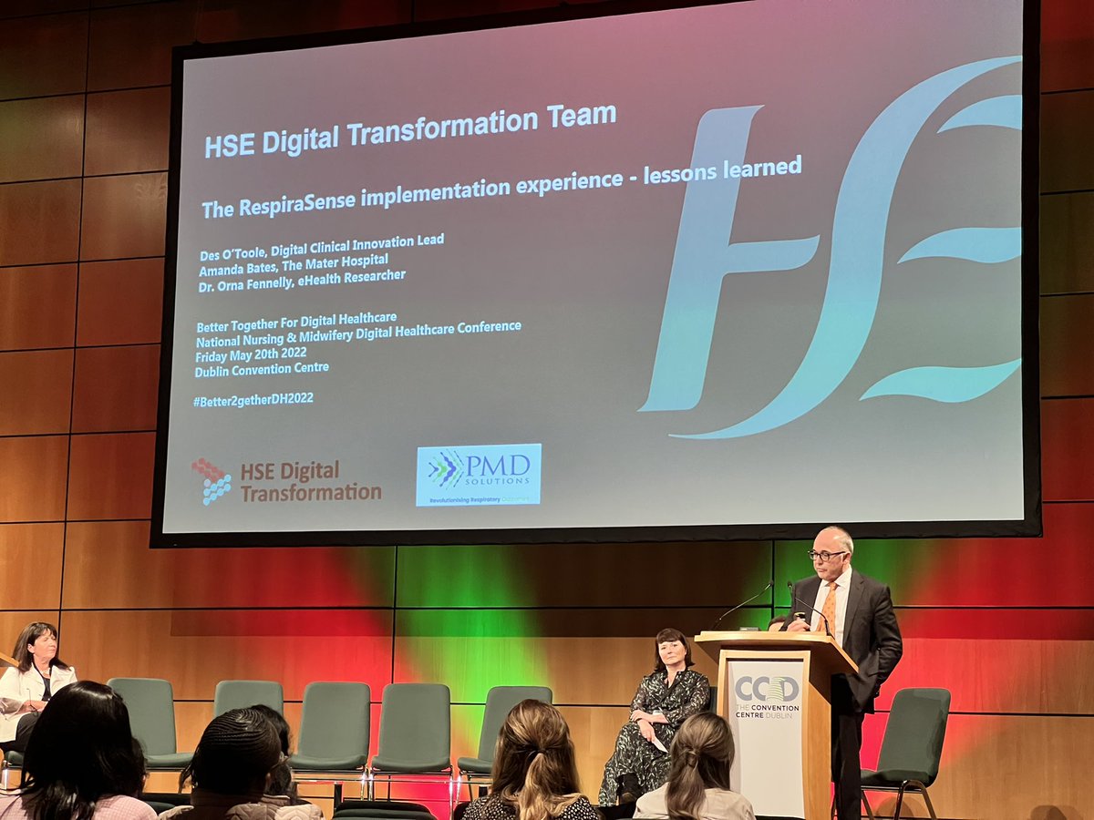 Thank you <a href="/OTooleDes/">Des O'Toole</a> Amanda Bates from <a href="/MaterDublin/">Mater Hospital</a> and <a href="/OrnaFennelly/">Orna Fennelly</a> for sharing your experience with RespiraSense and for helping us in #makingeverybreathcount #Better2getherDH2022 @HSE_DA