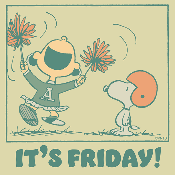 Snoopy's tweet image. 3 cheers for Friday!