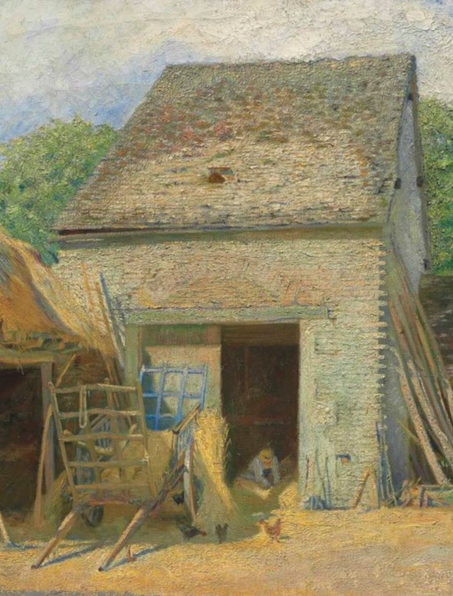 ahistoryinart's tweet image. &apos;A Farm in Burgundy.&apos; William Rothenstein set off on a tour of France in the early summer of 1906 after receiving a letter from Rainer Maria Rilke, Rodin&apos;s assistant inviting him to visit and assess the bust he was making of George Bernard Shaw at his house in Meudon near Paris.