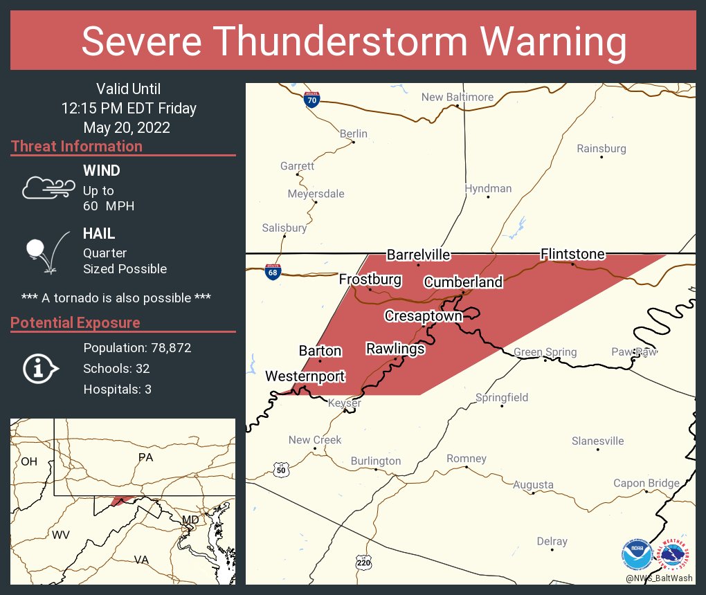 NWS Severe Tstorm on Twitter "Severe Thunderstorm Warning including