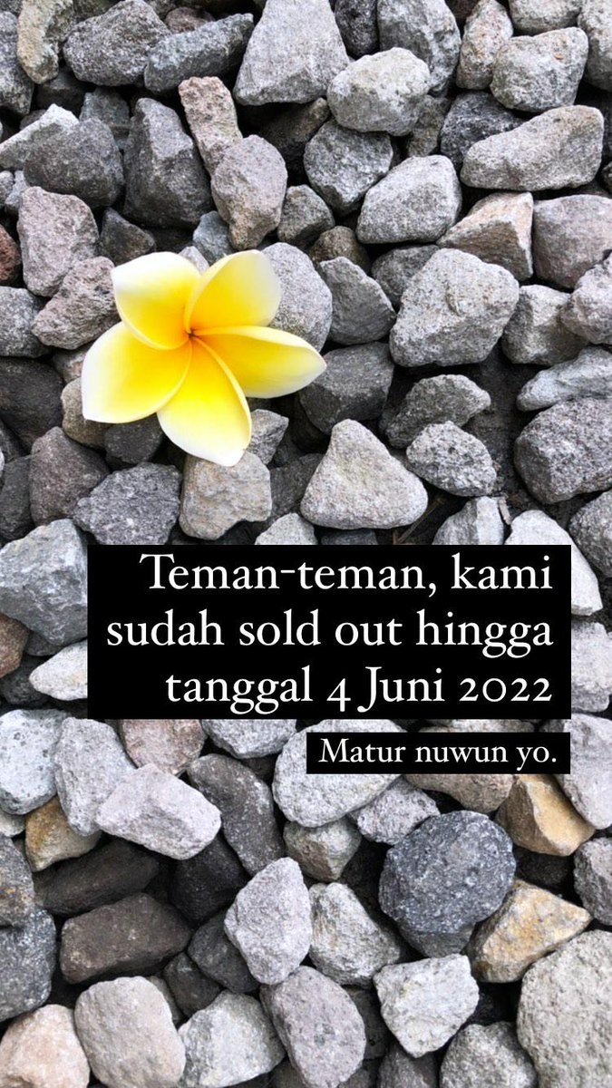 Monmaap mimin jarang online di twitter. Langsung cuss whatsapp aja ya. 🥰🙏

Pemesanan stay juni-agustus sudah kami buka dari sekarang. Ayo cuss pesan secepatnya sebelum sold out.

Sewa 1 rumah sekarang hanya Rp600rb/malam. Kapasitas up to 9 orang yo.