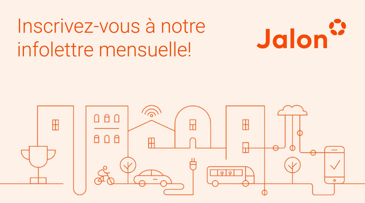Inscrivez-vous à notre infolettre mensuelle! Vous y retrouverez les actualités autour de la mobilité durable, les nouvelles des acteurs de l’industrie et les informations entourant Jalon! jalonmtl.org/infolettre/ 
#jalon #mobilitédurable