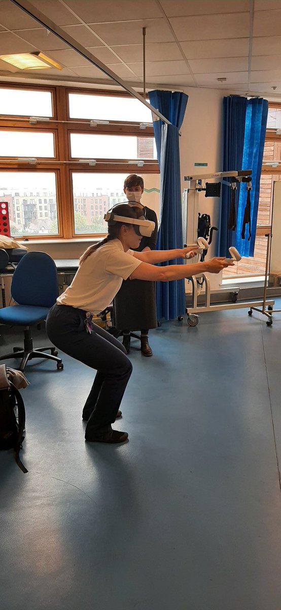 bhr_neurotherap's tweet photo. Therapists trying out  Virtual Reality Rehab today. Making rehab relevant and fun. @BhrutS
@BHRUT_Therapies @StrokeDSinha https://t.co/O4sZWWv1L8