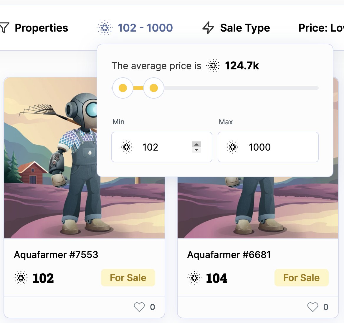 jpgstoreNFT's tweet image. Price filtering is here! 🥳
In what other ways would you want to sort through listings on our store? 👀