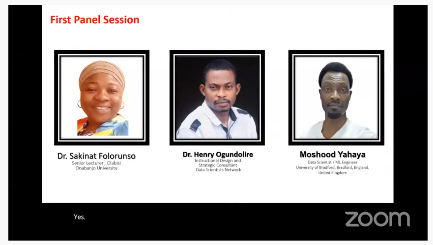 dsn_ai_network's tweet photo. Join our first-panel session at the DSN Research Masterclass 
Our Panelists are 
Dr Sakinat Folorunso @SakinatTijani 
Dr Henry Ogundolire @henryogundolire
Moshood Yahaya @TheRealMasud 
YouTube Live >https://t.co/h1fJRgzFQY
#ResearchMasterclass #DSN #DataScienceNigeria https://t.co/HmynzNq7AL