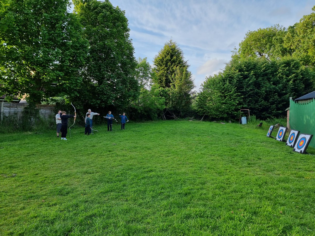 Nancy says, "One of my favourite Scout activities is archery."
