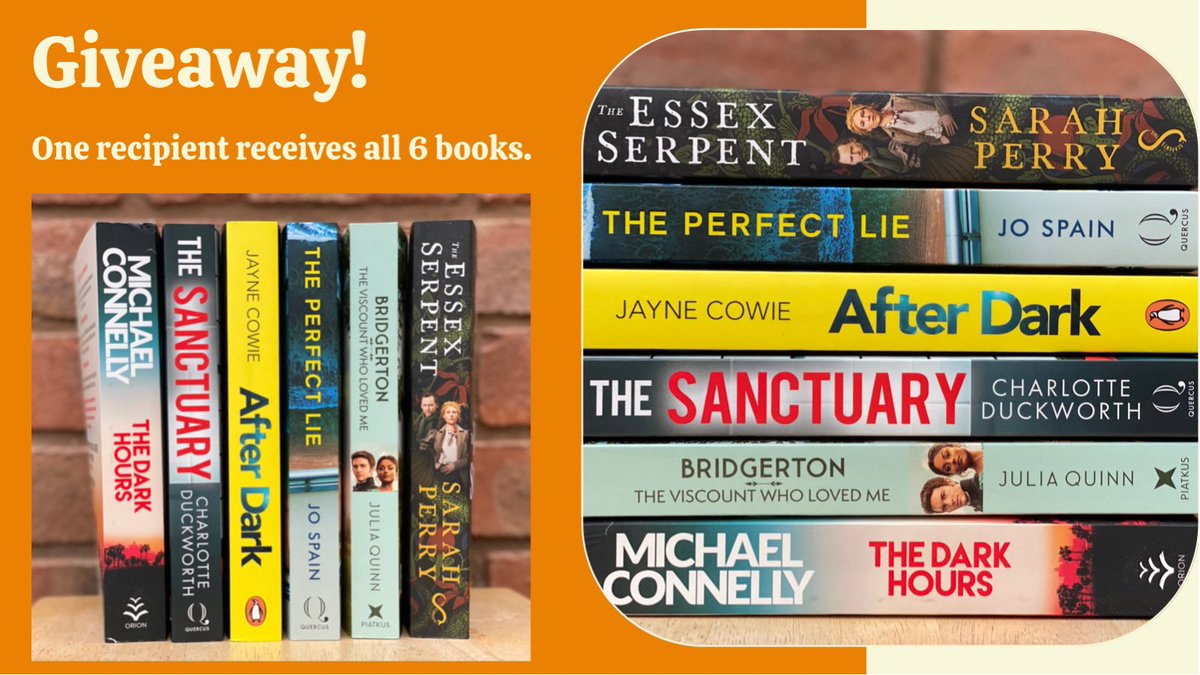 GIVEAWAY! 1 person to receive all 6 books. To have a chance of receiving ALL of these six lovely books please just 1. Follow me &amp; 2. Like this tweet &amp; 3. RT this tweet!
Ends 29/5 midnight. UK only. 
Min age 18. Twitter only. 1 recipient randomly selected. 
#Giveaway #BookGiveaway