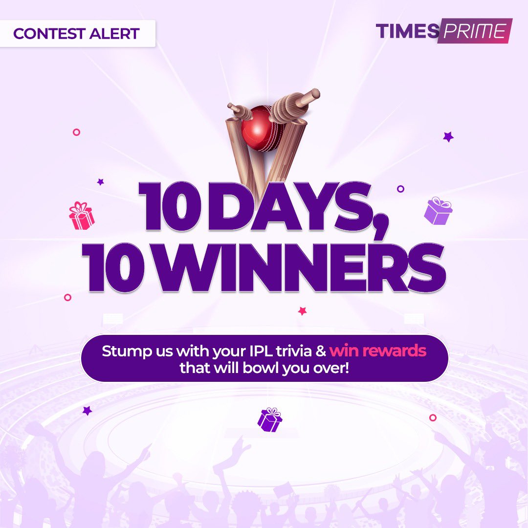 timesprime's tweet image. CONTEST ALERT!🚨
Participate and win! Here are the rules!👇🏻
1. Comment the answers in the tweet.
2. Tag 2 and friends and make sure that they’re following our Twitter handle as well! 
Stay tuned for the questions!😋

#Contest #ContestIndia #contestalertindia #IPL2022