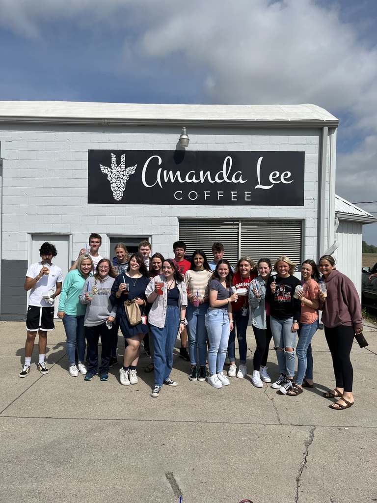 Mrs. Gerken's Honors English 11 students enjoyed some Amanda Lee this morning. They were celebrating a great year and the end of their children's book project. Big shout-out to Amanda Lee Coffee! They were speedy, friendly, and made delicious drinks! Happy Friday!