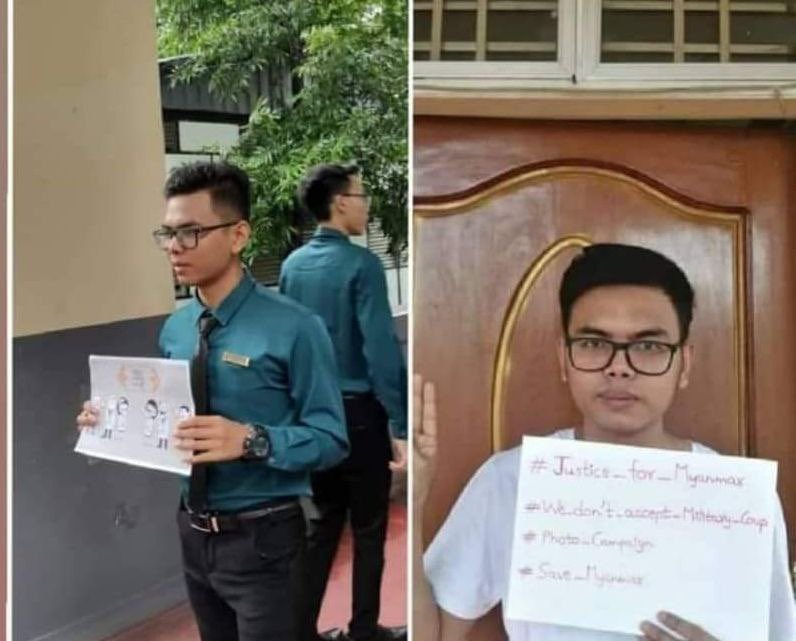 Min Aung Myat Thu, a final part-2 junior student from the university of medicine 2, has been unjustly sentenced to 10 years’ imprisonment for his support to CDM teachers.   #2022May21Coup #WhatsHappeningInMyanmar