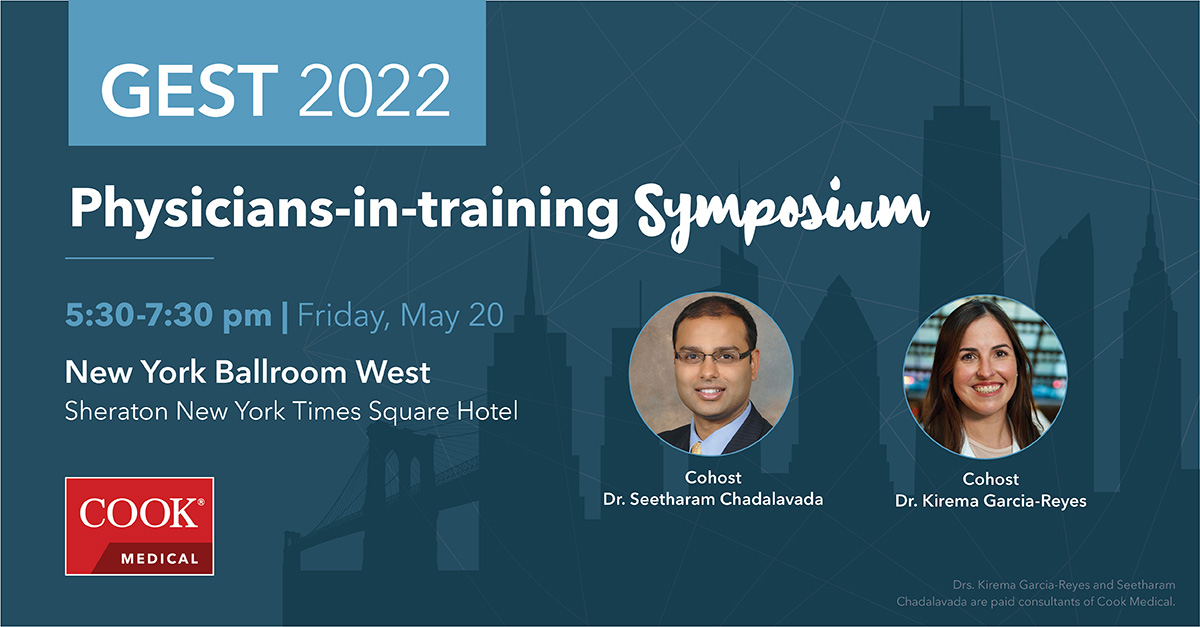cookvascular's tweet photo. Calling all #IRadRes: Join Drs @kiremagarciamd and @RamChadalavada at #GEST2022 from 5:30-7:30 pm tonight for #CookHandsOn product stations, Trivia Night, and the finale of our #EmboWars Competition. Sign up ➡️ https://t.co/05ndxfctIx @thegestgroup #IRad #TwittIR https://t.co/CPwfDmhWJc