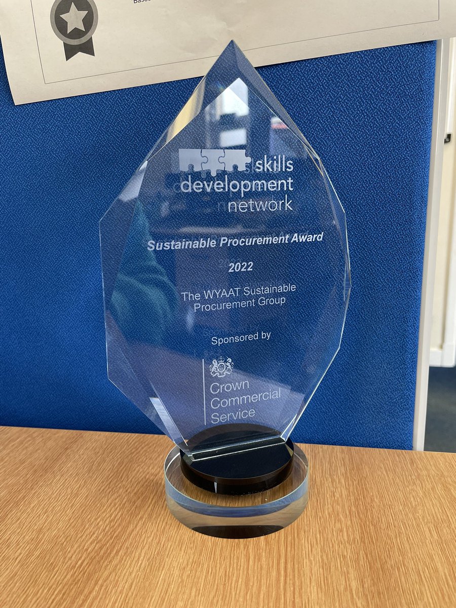 Very proud to be a part of winning the Skills Development Network Sustainable Procurement award for the WYAAT Sustainable Procurement Group  🌱💚 <a href="/AGHSolutions/">AGH Solutions Ltd</a> <a href="/gov_procurement/">CrownCommercialServ</a> @cpsdyorkshumber
