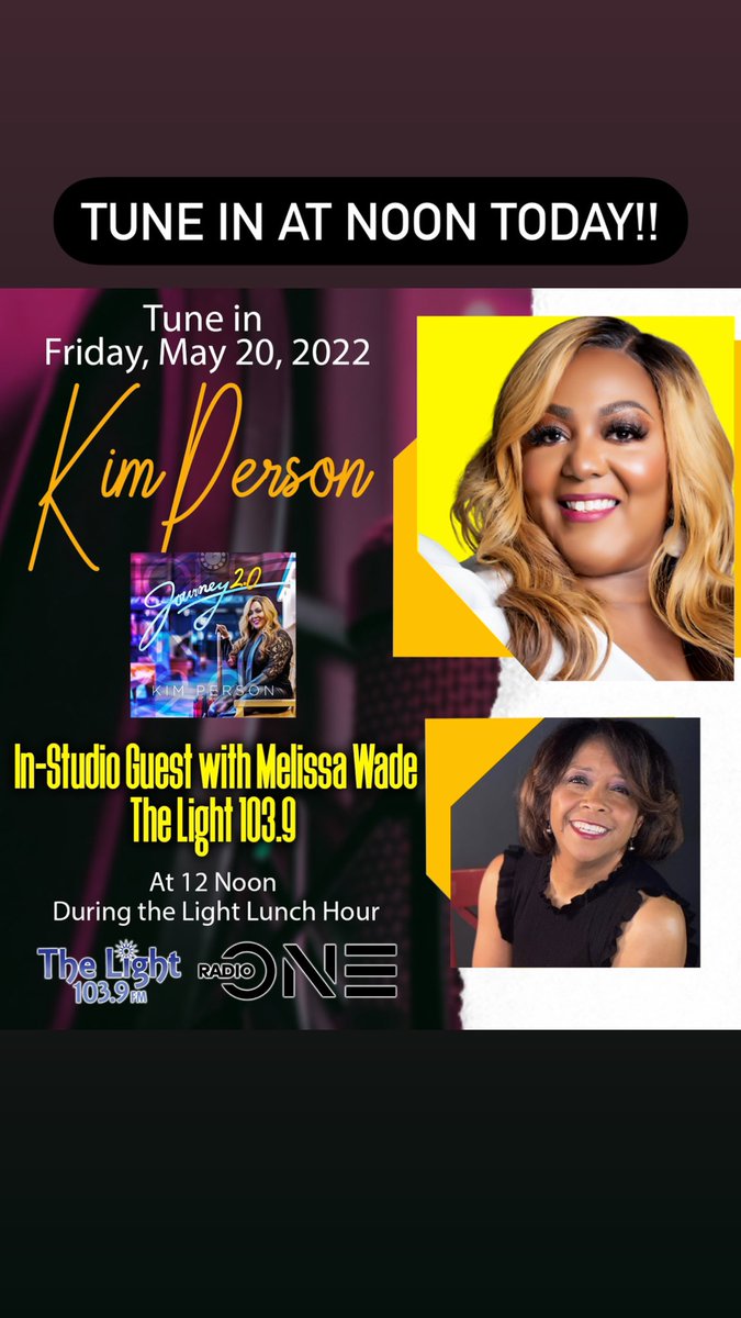 2 Stellar Award Nominees Chatting it up!! Join me at NOON TODAY!!