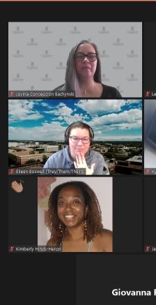 9 Queen's School of Nursing faculty/graduate student research presentations occurring during the International Congress of Qualitative Inquiry [ICQI] (May 18-22, 2022) - great job this morning Emma &amp; Jovina!