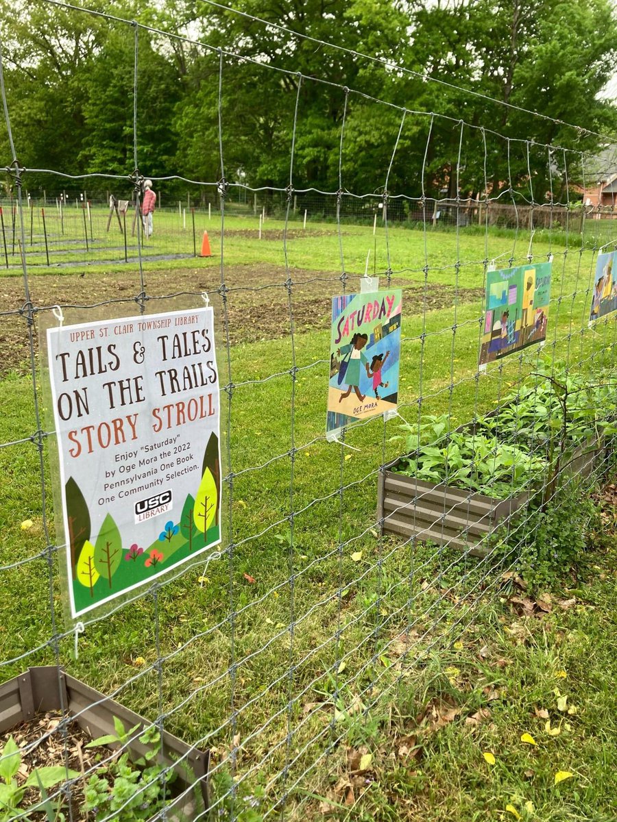 usc_library's tweet photo. “Saturday” Story Stroll
Stop over to Gilfillan Farm and read “Saturday” by Oge Mora. This book was the Pennsylvania One Book selection for 2022.
This story stroll will be up until June 5.
#upperstclairlibrary https://t.co/MrxbmV1ve5