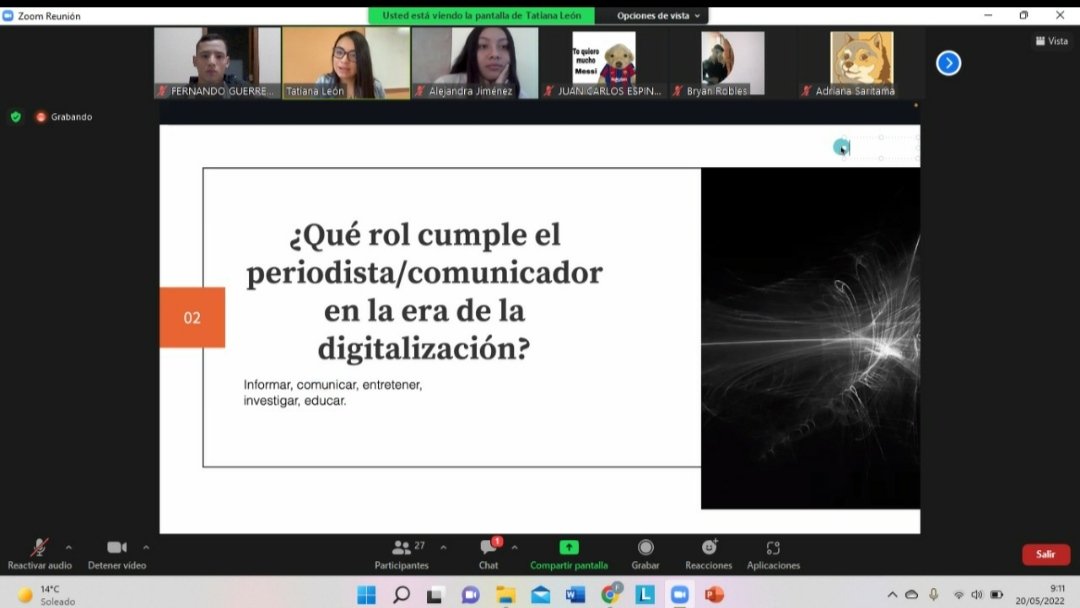 fernando9621's tweet photo. #ComDigitalUNL
Hoy, viernes 20 de mayo, con la Mgs. @TatyLen aprendimos sobre la #ComunicaciónDigital y el rol del periodismo en la era digitalizada.
¿Has oído hablar de ciudadanía digital?
Déjame tu comentario e iniciemos una conversación sobre el tema. https://t.co/7IMRRgfx07