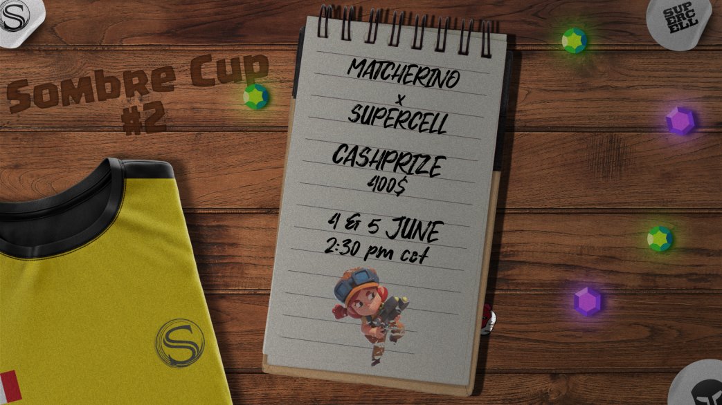 We are proud to announce the 𝐒𝐨𝐦𝐛𝐫𝐞 𝐂𝐮𝐩 #𝟐 in collaboration with <a href="/matcherino/">Matcherino</a> and <a href="/Brawl_esports/">Brawl Stars Esports</a>.
- over $400 cashprize (upgradeable) 🔥
- 4 and 5 June at 2:30 CET
- 64 teams 
- double elimination tournament

Link of registration : matcherino.com/supercell/tour…
See you soon ⚔️