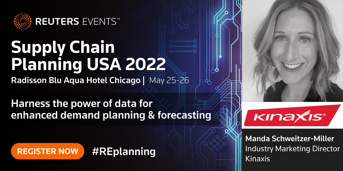 Kinaxis's tweet photo. When it comes to supply chain visibility, definitions can vary wildly. Join @MandaSchweitzer to learn what capabilities you truly need for agile supply chain planning at @reutersevents Supply Chain Planning USA 2022. Register here 👉 https://t.co/8E8hxmbl2I #REplanning https://t.co/G0QLX56kj1