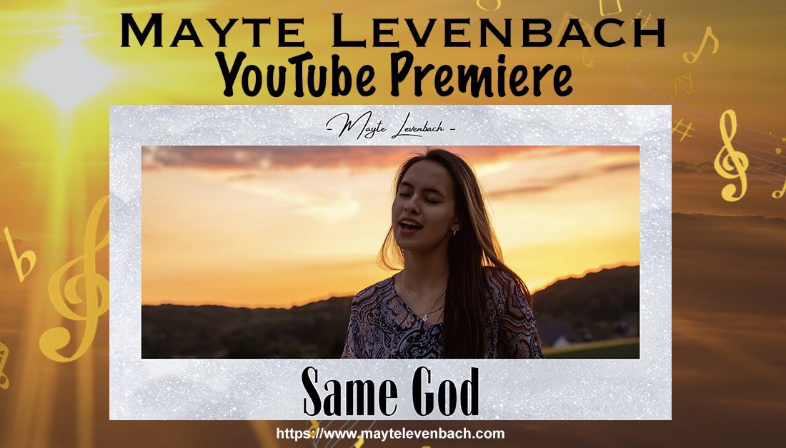bobp354's tweet photo. 🎉It’s a Mayte Levenbach @mayte_levenbach “New Music Wednesday” on Friday Premiere Day! Her new cover of “Same God” by Hannah Kerr will premiere on Mayte’s Channel at 2000 UK time today. Arrive early to join the Premiere chat.💕#HannahKerr
Premiere- https://t.co/VOHObjRFOX https://t.co/BOLm4rX6uO