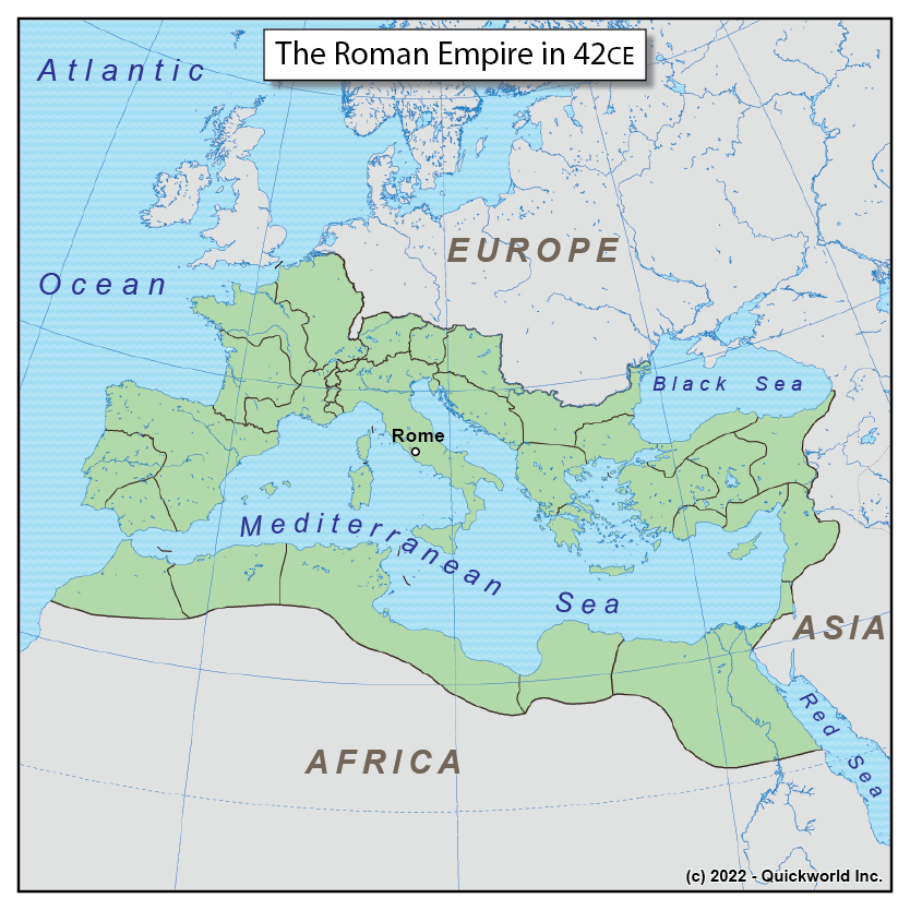 QuickworldEn's tweet photo. Quickworld Map of the Day: enjoy a new map every day!
The Roman Empire in 42CE
More details on https://t.co/E5vBSsJczA
#quickworld #mapoftheday #geography #maps #RomanEmpire #History https://t.co/3JFe9UBHOv