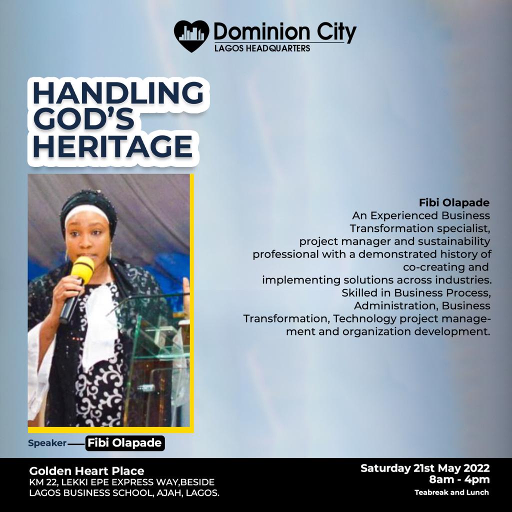 dominioncitylag's tweet photo. Parent and Parent-In-Waiting, don't miss this conference tomorrow by 8am. Come let's gain insight on how to raise god's heritage.
Here is a profile of one our seasoned speaker.
#DominionCity
#HandlingGodHeritage
#ParentingConference
#DCLagosHQ https://t.co/B2BuwGFW31