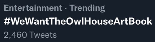HeyRebeccaRose's tweet image. Think we can keep the momentum going? Maybe reply or quote retweet using #WeWantTheOwlHouseArtBook and something you’d like to see in an Owl House art book? And I hear @DarkHorseComics are good people to ask to possibly make one. 👀✨🦉🏠✨