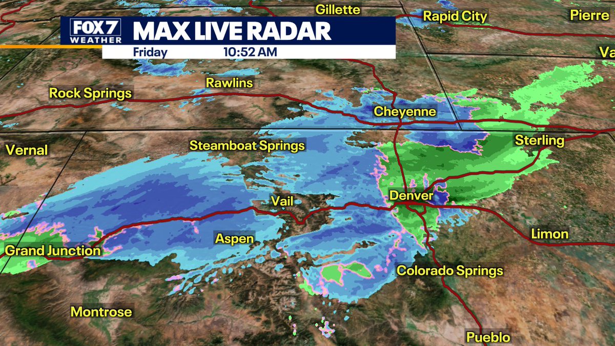 zackshieldsFOX7's tweet photo. The wild #weather continues. A Summer preview is happening around here but in Colorado they are going back in time. Winter is making a comeback! #winterstormwarning #winterinmay #maysnow #FOX7Austin https://t.co/T4fazQKdVk
