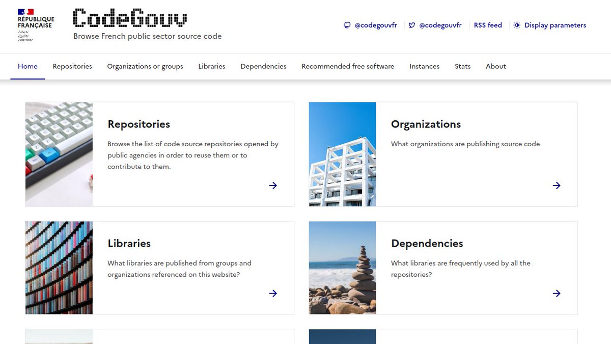 Ça, c'est magique 💖 code.gouv.fr et sill.etalab.gouv.fr/catalogue A montrer à tout qui prétend que l'Open Source ne convient pas à l'administration, et qu'il faut acheter américain et surtout bien cher cc <a href="/mathieumichel/">Mathieu MICHEL</a> <a href="/wborsus/">Willy BORSUS</a> <a href="/FredericDaerden/">Frédéric Daerden</a>