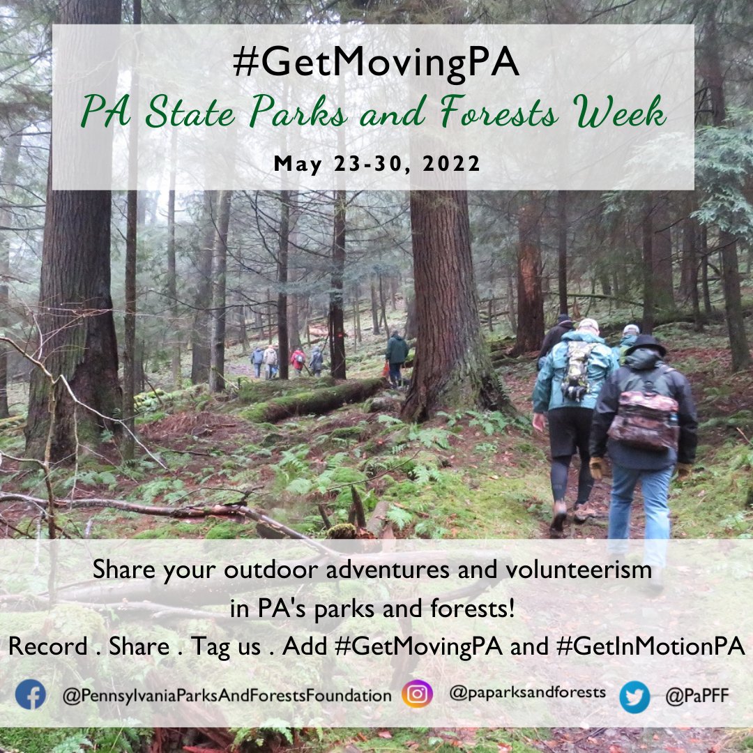 PaPFF's tweet photo. Join PPFF in celebrating this year's outdoor holidays!

Capture your adventures and volunteerism in PA's parks and forests on video. Record. Share. Tag PPFF. Add the hashtags so we can find you!  #GetMovingPA #GetInMotionPA

To learn more, visit: https://t.co/pxQXwblth8 https://t.co/KwVei8yaGn