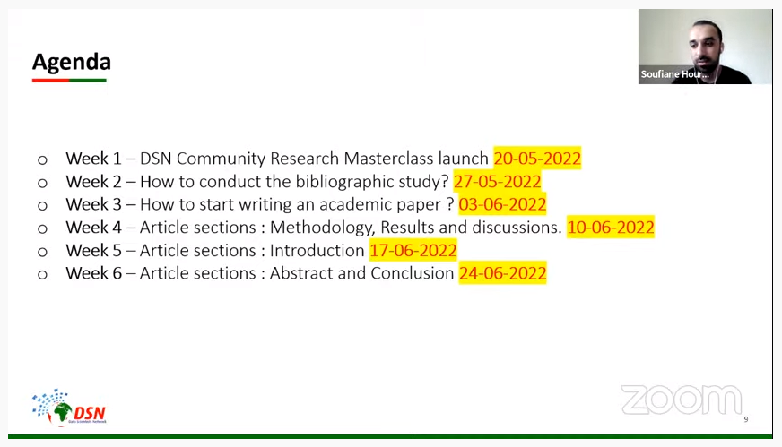 dsn_ai_network's tweet photo. #HappeningNow 
Block your calendar. 

The DSN Research Masterclass holds every Friday between today and the 24th of June 2022. 
Time: 4:00pm 
Youtube Live > https://t.co/h1fJRgzFQY
 
#ResearchMasterclass #DSN #DataScienceNigeria #DataScientistsNetwork https://t.co/FsLPBRTD0p