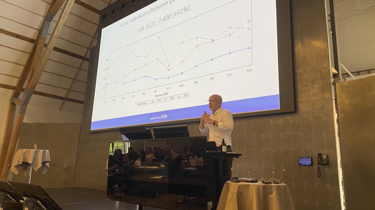 @KidholmK og jeg fik lov til at give Dansk Samfundsmedicinsk Selskab indblik i brug af digitale løsninger i somatik og psykiatri. Vi skal sætte fart på implementering af det der virker og øge forskning i helt nye muligheder for at forebygge og behandle sygdom #digitalpsykiatri