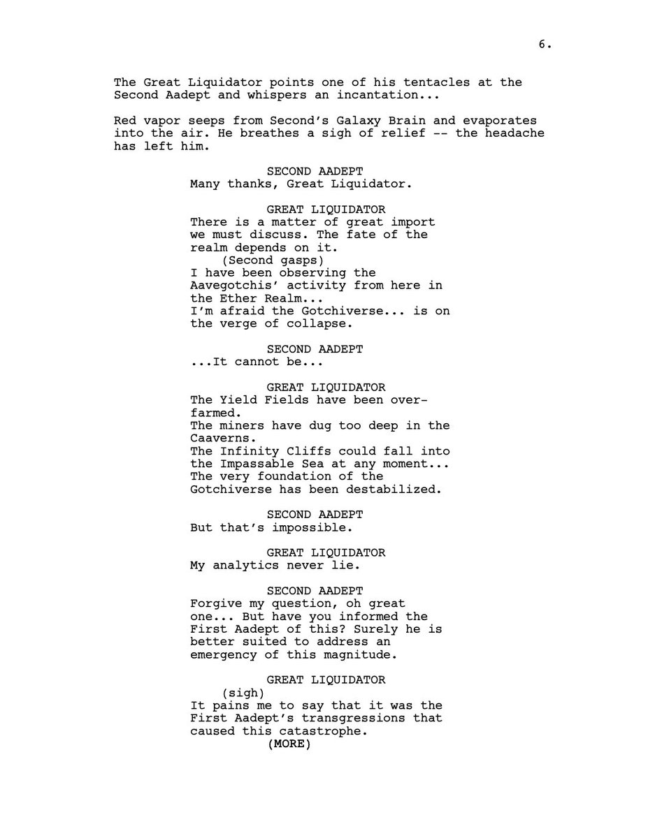 ⚡️🦑🦑⚡️

The Great Liquidator reveals a dark secret…

THE NINE AADEPTS: EPISODE TWO
Page six. ⬇️

#Aavegotchi #GotchiGang #Gotchiverse #P2E #NFT