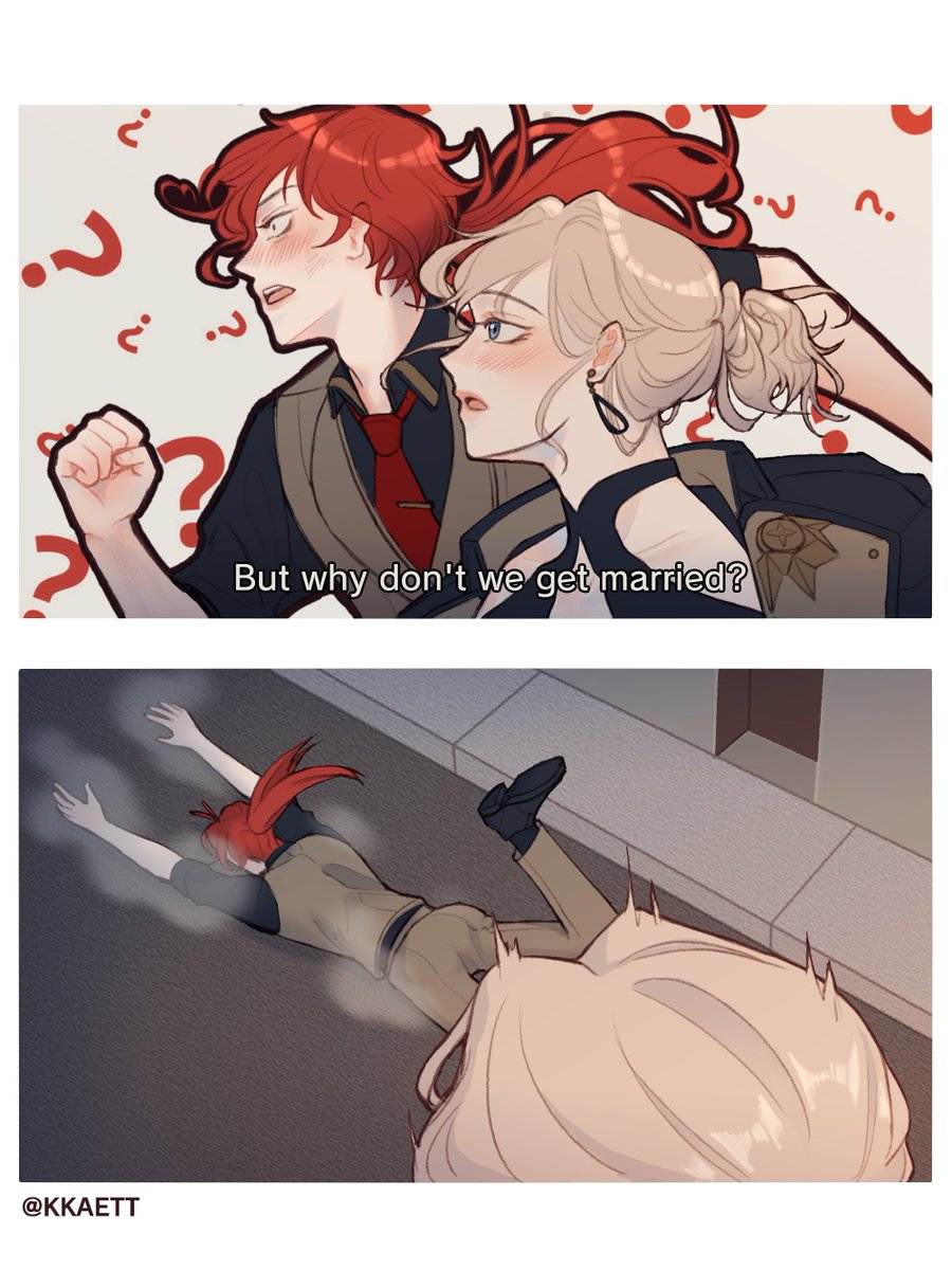 KKAETT's tweet photo. "Remember when you proposed to me?"
#原神 #Diluc #Jean #Jealuc https://t.co/8kL7ujflvG