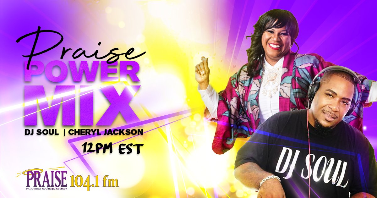 Praisedc's tweet photo. Happy Friday! Join us live for the #PraisePowerMix with @DJSoul73 & @cmrsjack ! 🙌🏾
Listen Live > https://t.co/L9pESoTse5
Download Our App > https://t.co/wINDDnBXOa 📲 https://t.co/gn71h9524B