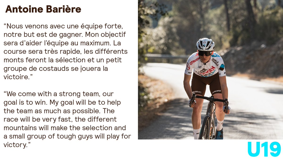 🇧🇪 #RondeVanVlaanderen

🎙️ <a href="/AntoineBariere/">Antoine Bariere</a> : "Nous venons avec une équipe forte"
🎙️ <a href="/AntoineBariere/">Antoine Bariere</a>: "We come with a strong team"