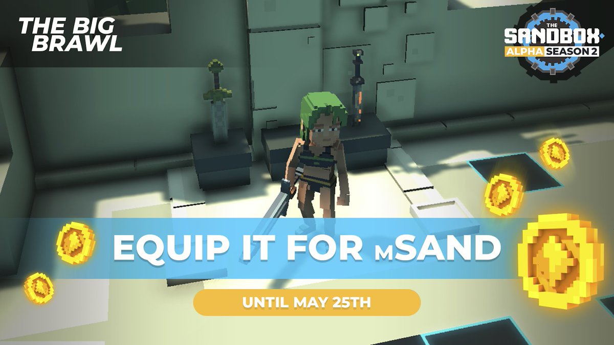 Which sword do you choose to start your adventure in the Big Brawl? ⚔️ Equip it and reply to this tweet with a screenshot!

Don't forget to fill out the form! 📝 50 winners will be randomly selected to win 200mSAND!

👉 sandbox-contest.com/3ySuOuD